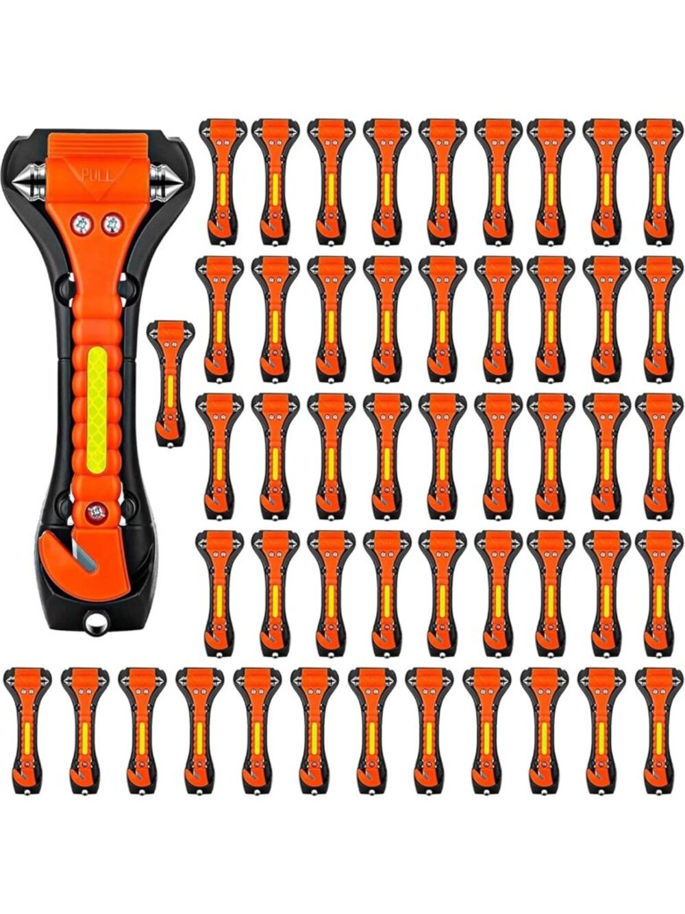 Emergency Escape Tool - 50 Pack Car Safety Hammer & Seat Belt Cutter with